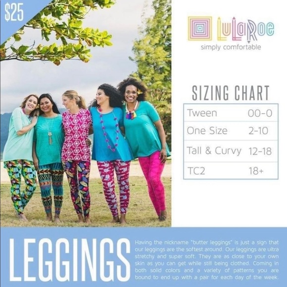 NEW LulaRoe Tall Curvy (TC) Leggings Multi Floral - Picture 9 of 9